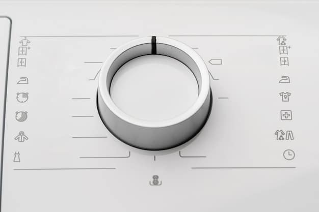 Close-up of a washing machine control panel, highlighting different wash cycle options and their corresponding symbols. The image provides a clear view of the settings and their labels.