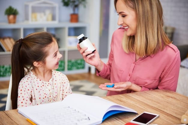 A doctor talking to a parent about melatonin dosage for their child, with a focus on the child's well-being and a chart showing different dosage levels.