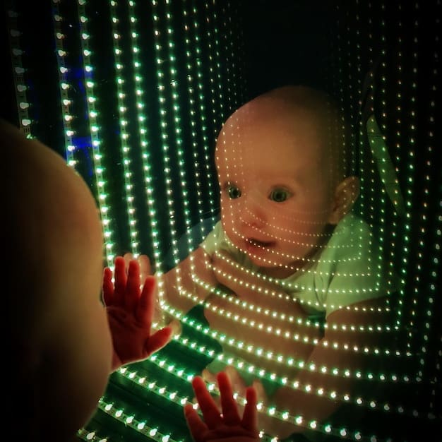 A visual representation of a baby's circadian rhythm being disrupted by Daylight Saving Time. The image could show a clock face with arrows indicating the shift in time, alongside a graph illustrating the change in sleep patterns.